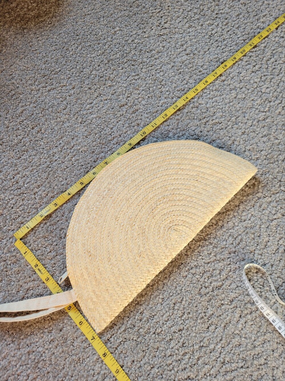 Poppy + Sage Halfmoon Clutch Rattan Straw Handwoven - Picture 5 of 6